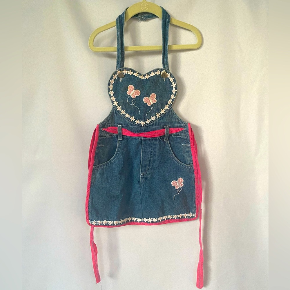 Child's Denim Apron made from overalls
